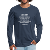 Männer Premium Langarmshirt: Don’t worry about people stealing your ideas … - Navy