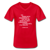 Männer-T-Shirt mit V-Ausschnitt: The trouble with programmers is that … - Rot