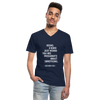 Männer-T-Shirt mit V-Ausschnitt: Being a nerd just means you are passionate … - Navy