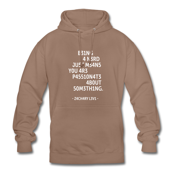 Unisex Hoodie: Being a nerd just means you are passionate … - Mokka