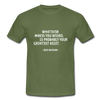 Männer T-Shirt: Being a nerd just means you are passionate … - Militärgrün