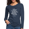 Frauen Premium Langarmshirt: I think that nerds, if you want to call them that … - Navy
