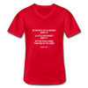 Männer-T-Shirt mit V-Ausschnitt: So you’re a little weird? Work it! A little different? … - Rot