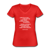 Frauen-T-Shirt mit V-Ausschnitt: Computer science is not just for smart ‘nerds’ in … - Rot