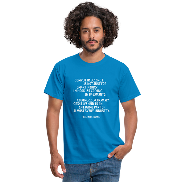 Männer T-Shirt: Computer science is not just for smart ‘nerds’ in … - Royalblau