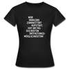 Frauen T-Shirt: Wer morgens zerknittert aufsteht, hat … - Schwarz