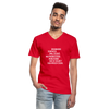 Männer-T-Shirt mit V-Ausschnitt: Erinnere einfach mal Deine Mitmenschen: Man … - Rot