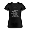 Frauen-T-Shirt mit V-Ausschnitt: Erinnere einfach mal Deine Mitmenschen: Man … - Schwarz
