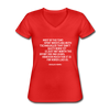 Frauen-T-Shirt mit V-Ausschnitt: Most of the time spent wrestling with technologies … - Rot