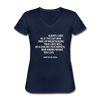 Frauen-T-Shirt mit V-Ausschnitt: Always code as if the guy who ends up maintaining … - Navy