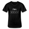 Männer-T-Shirt mit V-Ausschnitt: I’m a genius - Schwarz