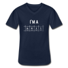 Männer-T-Shirt mit V-Ausschnitt: I’m a genius - Navy