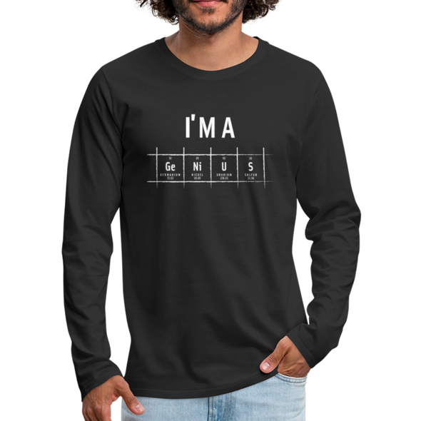 Männer Premium Langarmshirt: I’m a genius - Schwarz
