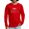 Männer Premium Langarmshirt: I’m a genius - Rot