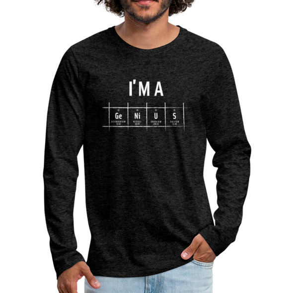Männer Premium Langarmshirt: I’m a genius - Anthrazit