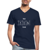 Männer-T-Shirt mit V-Ausschnitt: Talk nerdy to me. - Navy