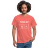 Männer T-Shirt: Psycho but cute - Koralle