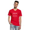 Männer-T-Shirt mit V-Ausschnitt: Psycho but cute - Rot