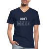 Männer-T-Shirt mit V-Ausschnitt: Don‘t panic - Navy