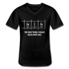 Männer-T-Shirt mit V-Ausschnitt: Coffee – The only thing I really need every day - Schwarz