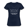 Frauen-T-Shirt mit V-Ausschnitt: Coffee – The only thing I really need every day - Navy