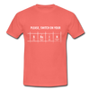 Männer T-Shirt: Please, switch on your brain - Koralle