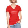 Frauen-T-Shirt mit V-Ausschnitt: Please, switch on your brain - Rot
