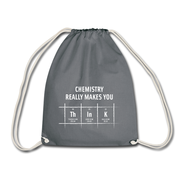 Turnbeutel: Chemistry really makes you think - Grau