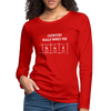 Frauen Premium Langarmshirt: Chemistry really makes you think - Rot