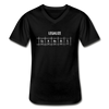 Männer-T-Shirt mit V-Ausschnitt: - Schwarz