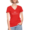 Frauen-T-Shirt mit V-Ausschnitt: Legalize cannabis - Rot