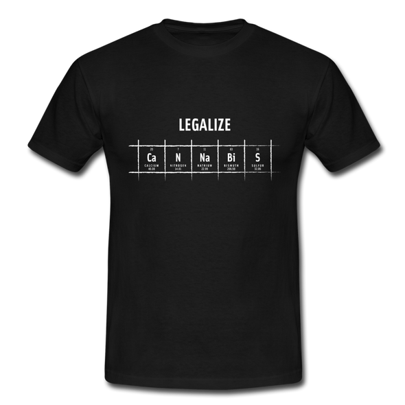 Männer T-Shirt: Legalize cannabis - Schwarz