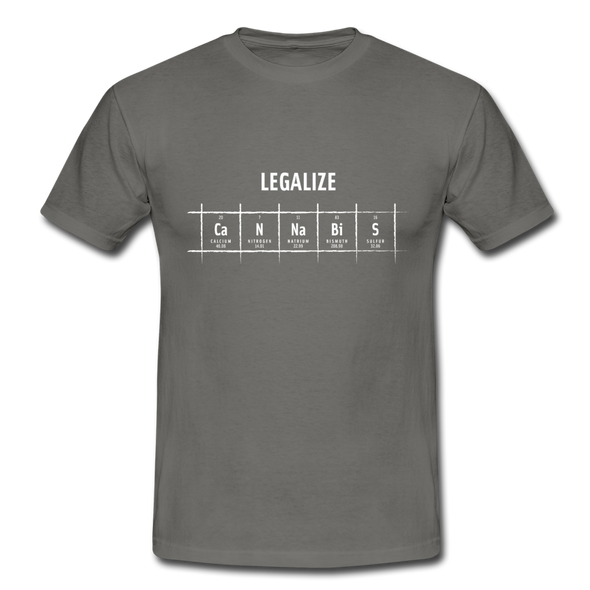 Männer T-Shirt: Legalize cannabis - Graphit
