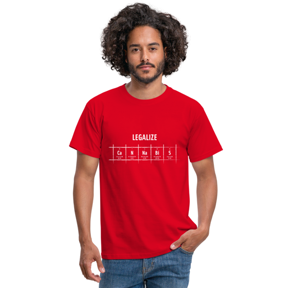 Männer T-Shirt: Legalize cannabis - Rot