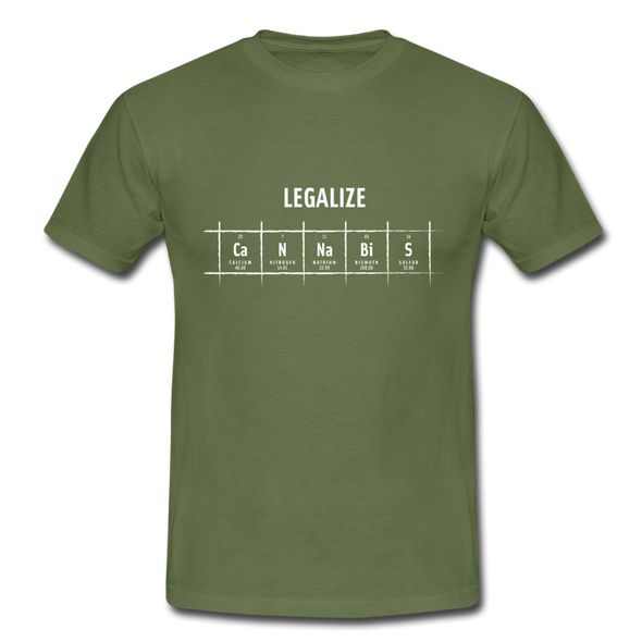 Männer T-Shirt: Legalize cannabis - Militärgrün