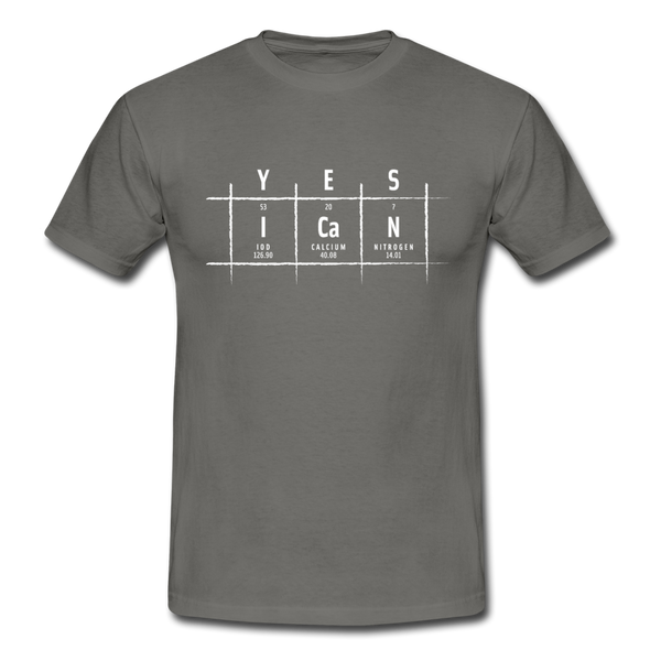 Männer T-Shirt: Yes, I can - Graphit