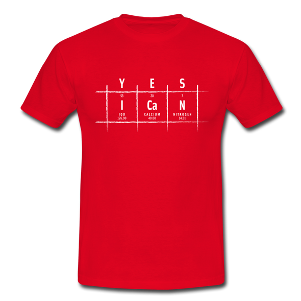 Männer T-Shirt: Yes, I can - Rot
