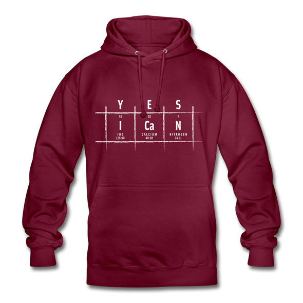 Unisex Hoodie: Yes, I can - Bordeaux