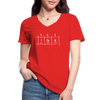 Frauen-T-Shirt mit V-Ausschnitt: Yes, I can - Rot
