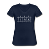 Frauen-T-Shirt mit V-Ausschnitt: Yes, I can - Navy