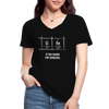 Frauen-T-Shirt mit V-Ausschnitt: Life is too short for someday - Schwarz