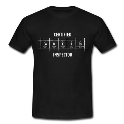 Männer T-Shirt: Certified Cookies Inspector - Schwarz