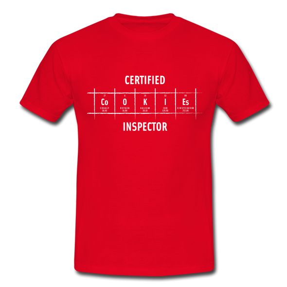 Männer T-Shirt: Certified Cookies Inspector - Rot