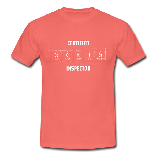 Männer T-Shirt: Certified Cookies Inspector - Koralle