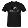 Männer T-Shirt: I love books - Schwarz
