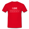 Männer T-Shirt: I love books - Rot