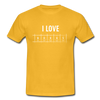 Männer T-Shirt: I love books - Gelb