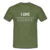 Männer T-Shirt: I love books - Militärgrün