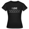 Frauen T-Shirt: I love books - Schwarz