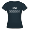 Frauen T-Shirt: I love books - Navy